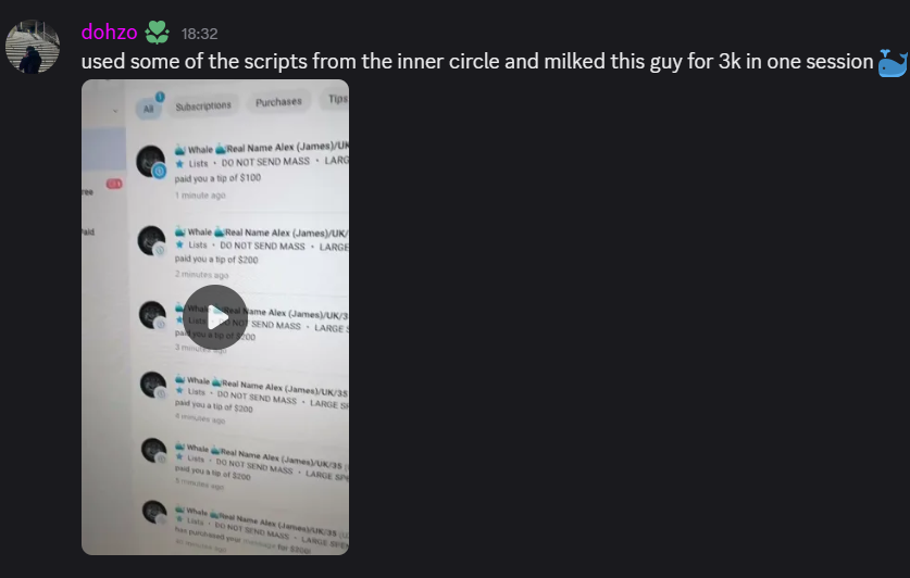 dohzo - $3k in one session using the inner circle scripts